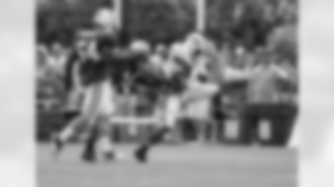 RB Bilal Powell took advantage of Johnson's absence on Saturday, running hard with the first team. Powell was able to find holes in the defense and take advantage during team drills.