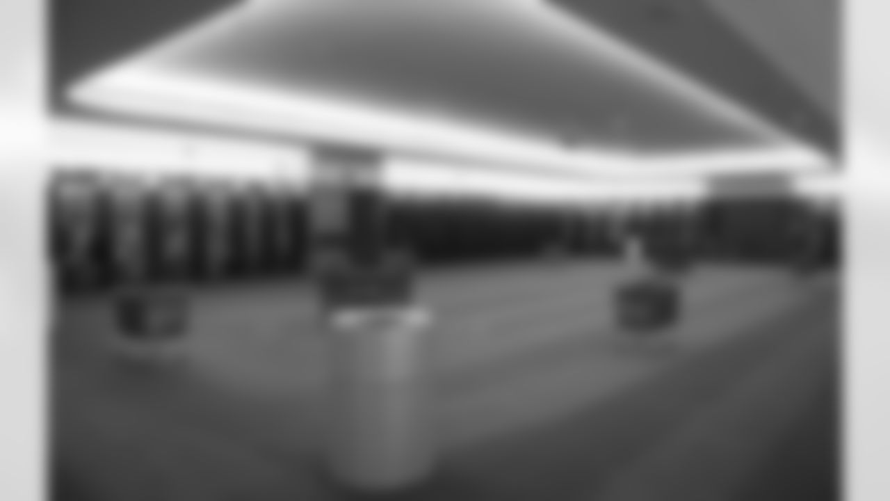 The columnless locker room is 5,500 square feet.