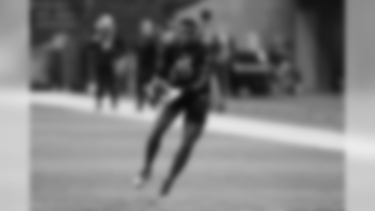 TCU wide receiver Jalen Reagor runs a drill at the NFL football scouting combine in Indianapolis, Thursday, Feb. 27, 2020. (AP Photo/Charlie Neibergall)