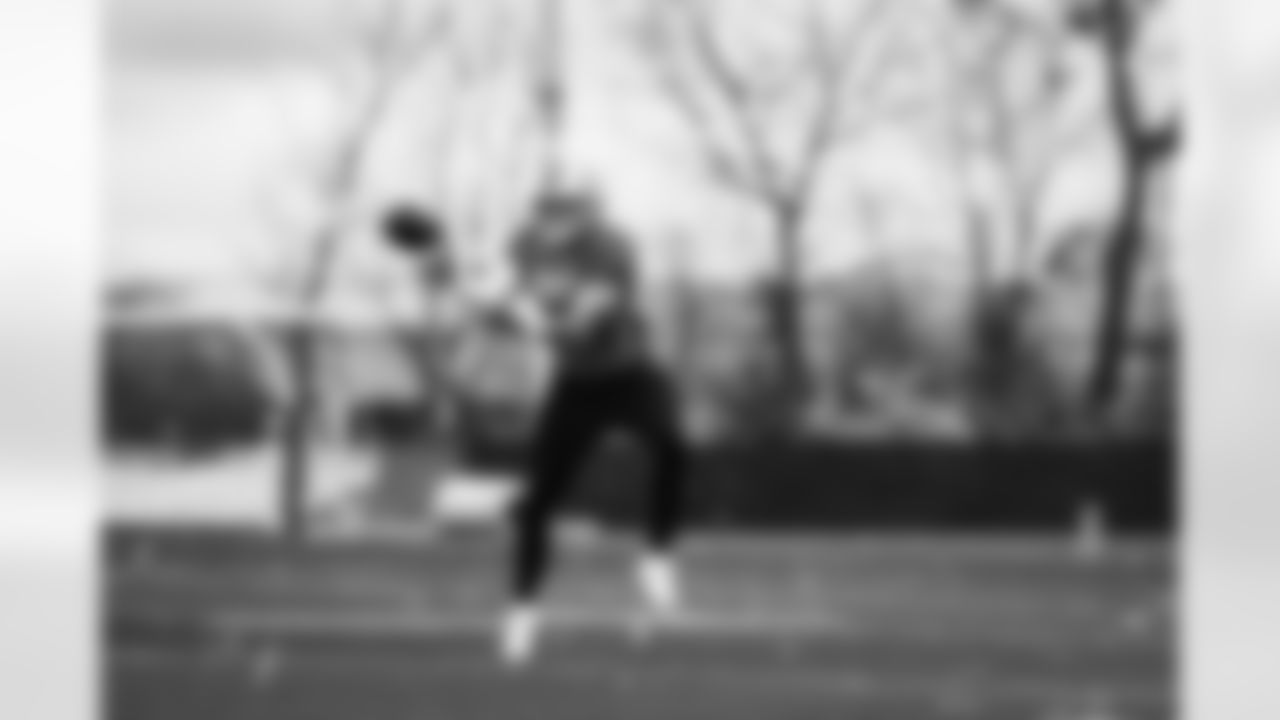 Detroit Lions wide receiver Tom Kennedy (85) during practice at the Lions Training Facility in Allen Park, MI on October 26, 2022. (Jeff Nguyen/Detroit Lions)