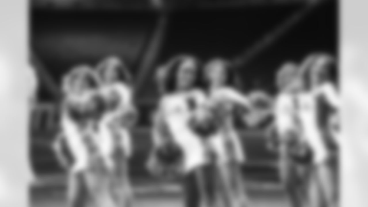Detroit Lions Cheerleaders performing for Lions Loyal Members at the Detroit Lions vs. Kansas City Chiefs Watch Party at Ford Field on Thursday, Sept. 7, 2023. (Stephanie VanWagoner/Detroit Lions)