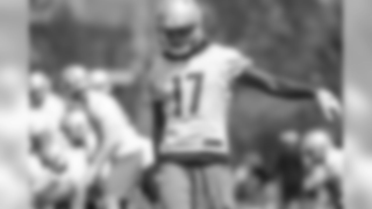 Detroit Lions wide receiver Andy Jones (17) during Day 3 of OTAs on Thursday, May 23, 2019 in Allen Park, Mich. (Detroit Lions via AP)
