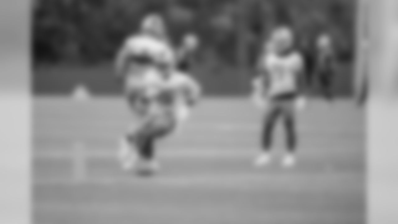 Detroit Lions running back Theo Riddick (25) during practice at the Detroit Lions training facility on Saturday, Sept. 8, 2018 in Allen Park, Mich. (Detroit Lions via AP)