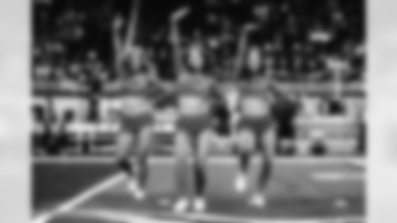 Detroit Lions Cheerleaders during a NFL football game against the Green Bay Packers on Sunday, January 9, 2022 in Detroit, MI. (Mike Ferdinande/Detroit Lions).