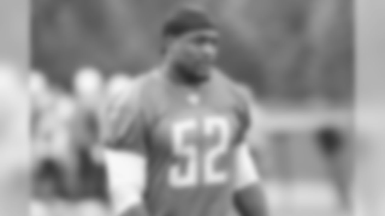 Detroit Lions linebacker Christian Jones (52) during Day 4 of OTAs on Wednesday, May 29, 2019 in Allen Park, Mich. (Detroit Lions via AP)