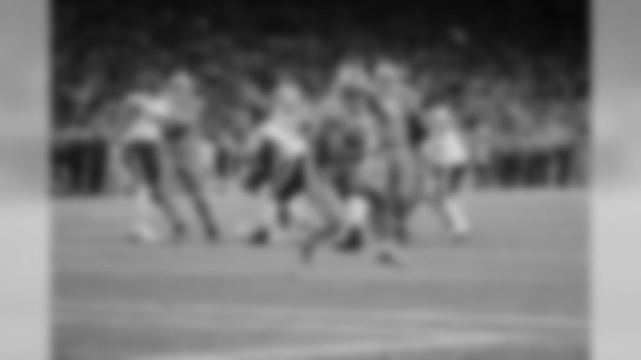 Detroit Lions wide receiver Marvin Jones Jr. (11) catches a touchdown pass during a NFL football game against the Chicago Bears Thursday, Nov. 28, 2019 in Detroit. (Detroit Lions via AP).