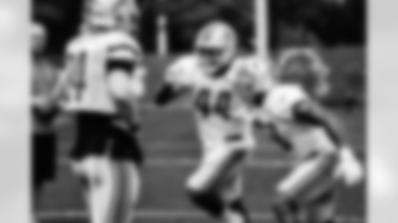 Detroit Lions linebacker Jalen Reeves-Maybin (44) during Lions practice at the Training Facility in Allen Park, MI on August 24, 2021. (Jeff Nguyen/Detroit Lions)