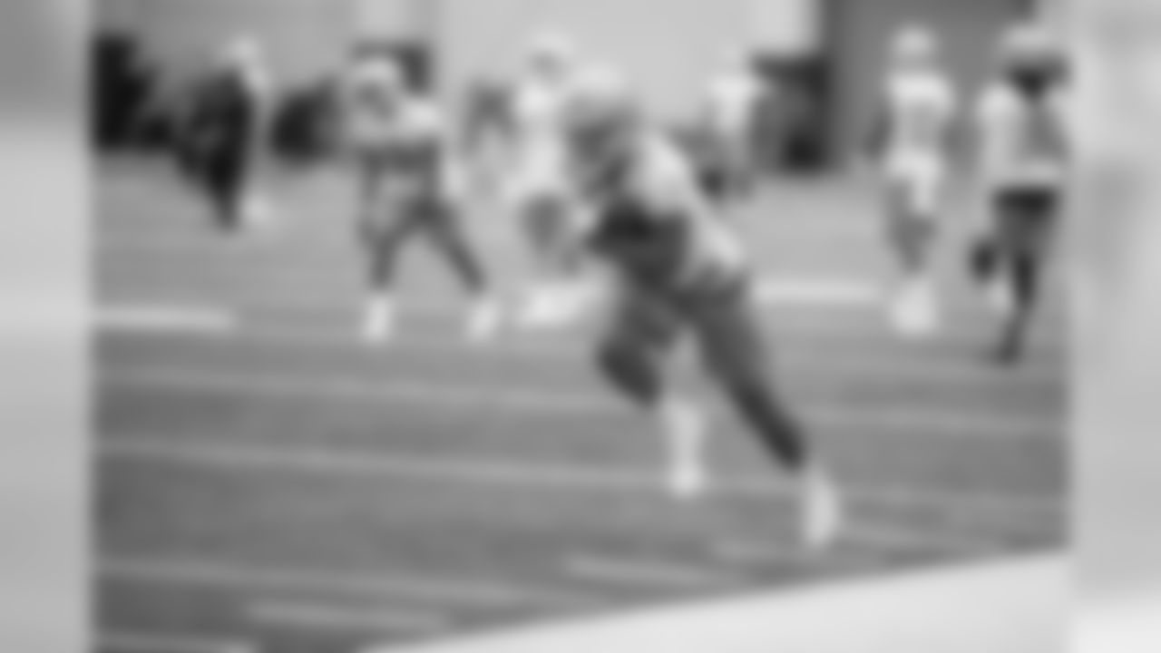 Detroit Lions wide receiver Travis Fulgham (84) during Day 1 of rookie minicamp on Friday, May 10, 2019 in Allen Park, Mich. (Detroit Lions via AP)