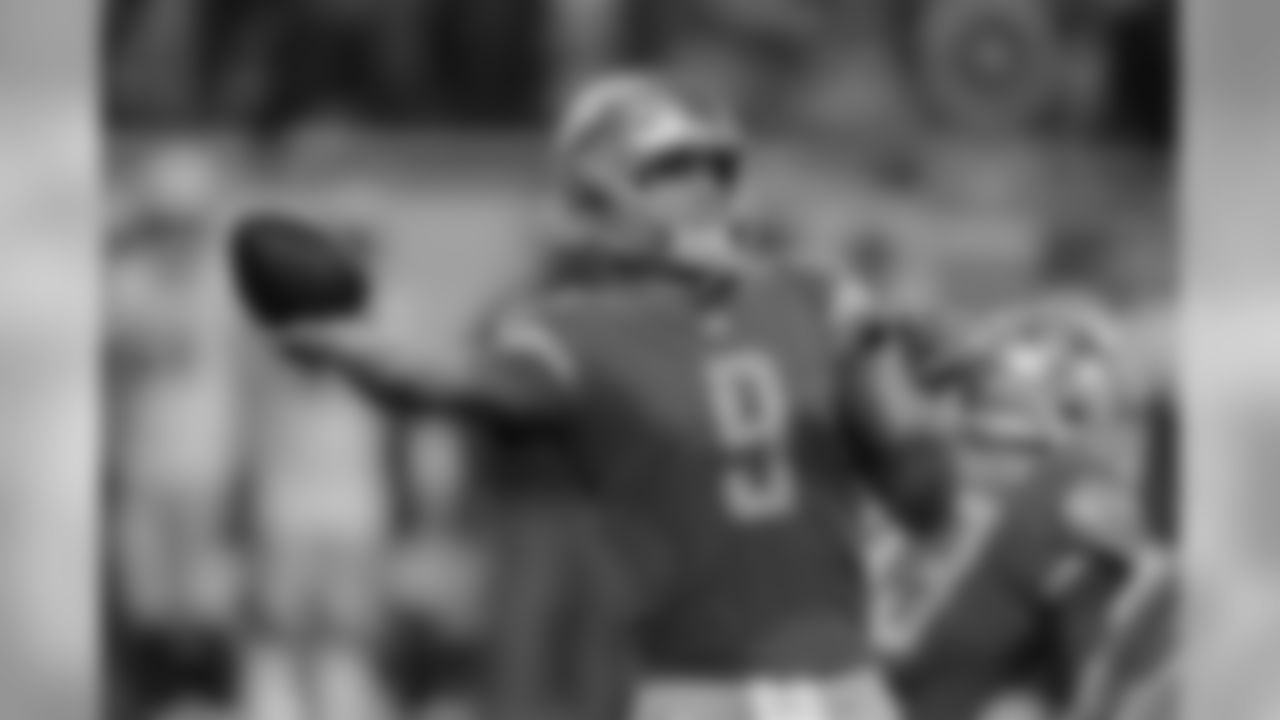 Detroit Lions quarterback Matthew Stafford (9) throws a pass during a NFL football game against the Green Bay Packers on Sunday, Oct. 7, 2018 in Detroit. (Detroit Lions via AP).