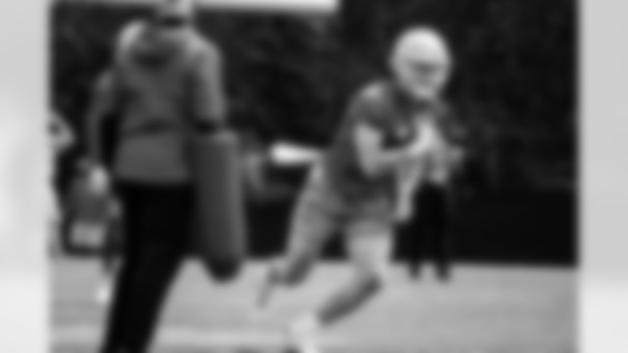 Detroit Lions wide receiver Chase Cota (88) during minicamp at the Lions Training Facility in Allen Park, MI on June 7, 2023. (Jeff Nguyen/Detroit Lions)