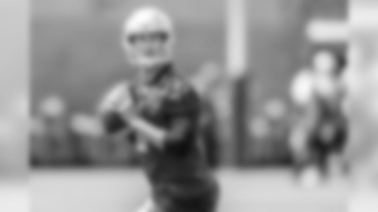 Detroit Lions quarterback Matt Cassel (8) during an OTA practice at the Detroit Lions training facility on Monday, May 21, 2018 in Allen Park, Mich. (Detroit Lions via AP)