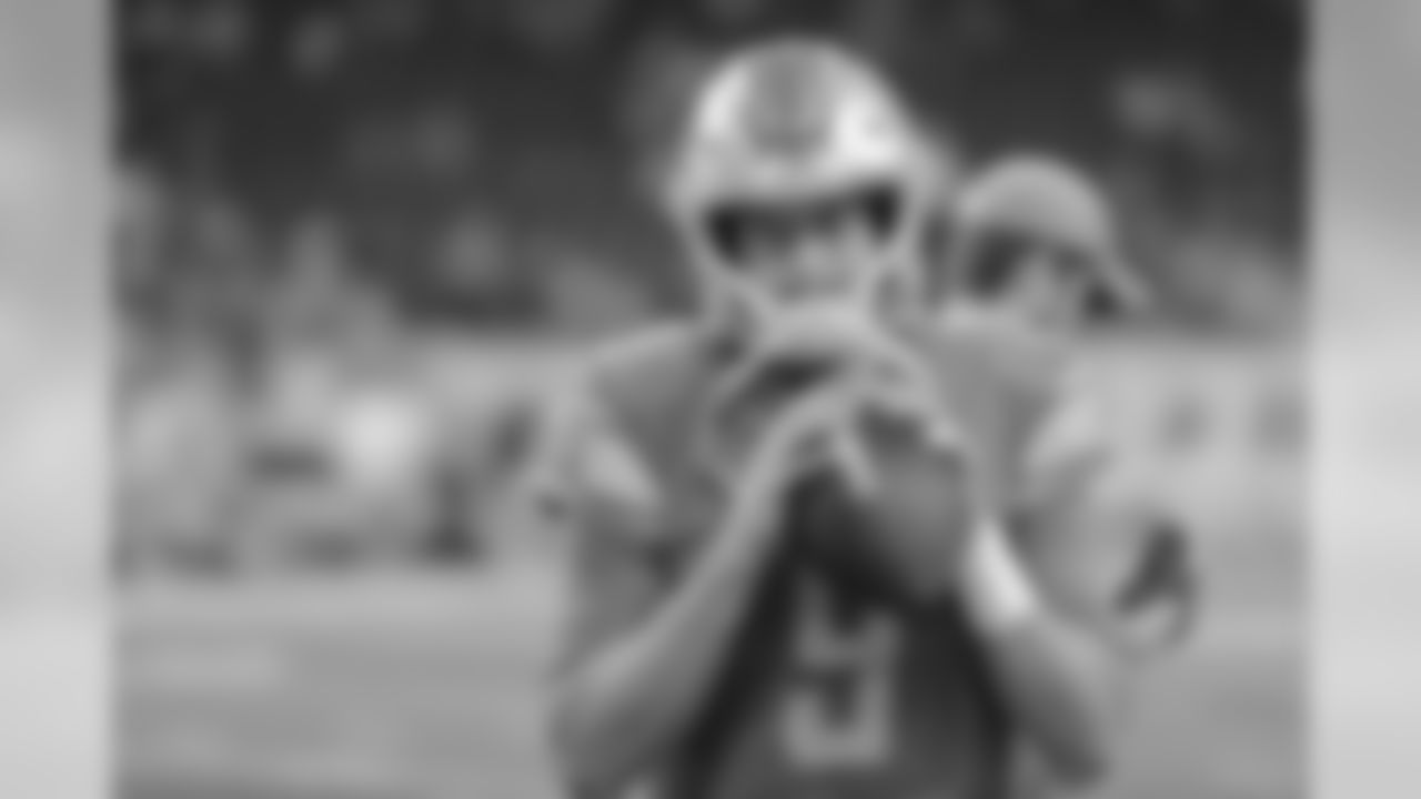 Detroit Lions quarterback Matthew Stafford (9) before a NFL football game against the Los Angeles Rams on Sunday, Dec. 2, 2018 in Detroit. (Detroit Lions via AP).