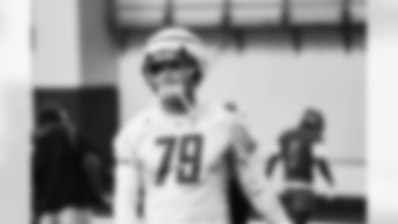 Detroit Lions defensive lineman John Cominsky (79) during practice at the Lions training facility in Allen Park, MI on October 20, 2023. (Jeff Nguyen/Detroit Lions)