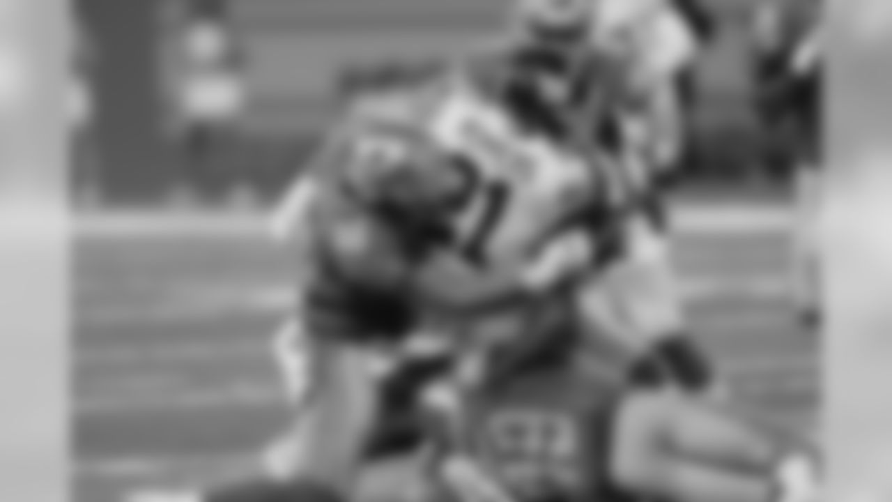 Detroit Lions fullback Nick Bawden (46) makes a tackle on special teams during a NFL football game against the New York Giants Sunday, Oct. 27, 2019 in Detroit. (Detroit Lions via AP).