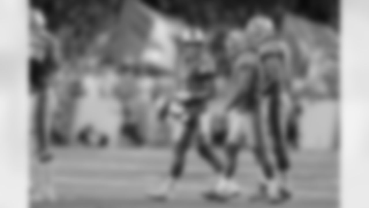 Detroit Lions punter Sam Martin (6), Detroit Lions kicker Matt Prater (5) and Detroit Lions long snapper Don Muhlbach (48) during a NFL football game against the New England Patriots on Sunday, Sept. 23, 2018 in Detroit. (Detroit Lions via AP).