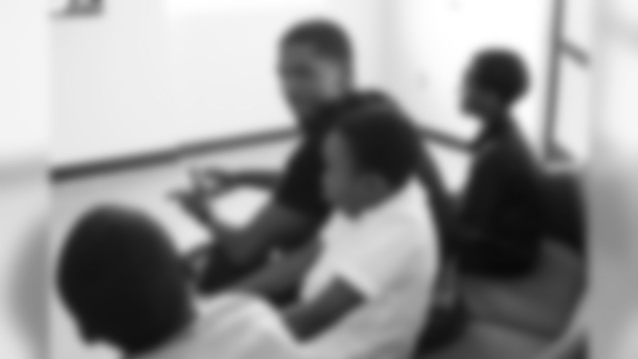 Rashaan Melvin visits the Boys and Girls Club Monday, Sept. 16, 2019 in Detroit.