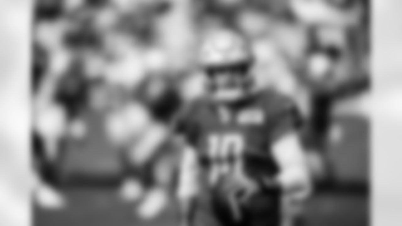 Detroit Lions quarterback David Blough (10) during Lions Training Camp at the Training Facility in Allen Park, MI on August 6th, 2021. (Jeff Nguyen/Detroit Lions)