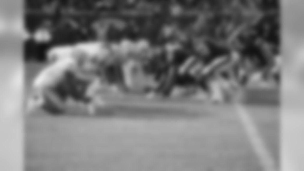 Line of scrimmage during a NFL football game between the Detroit Lions and the Chicago Bears on Sunday, Nov. 11, 2018 in Chicago. (Detroit Lions via AP).