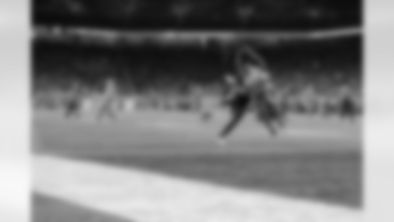 Detroit Lions wide receiver Kenny Golladay (19) catches a touchdown during a NFL football game against the Carolina Panthers on Sunday, Nov. 18, 2018 in Detroit. (Detroit Lions via AP).