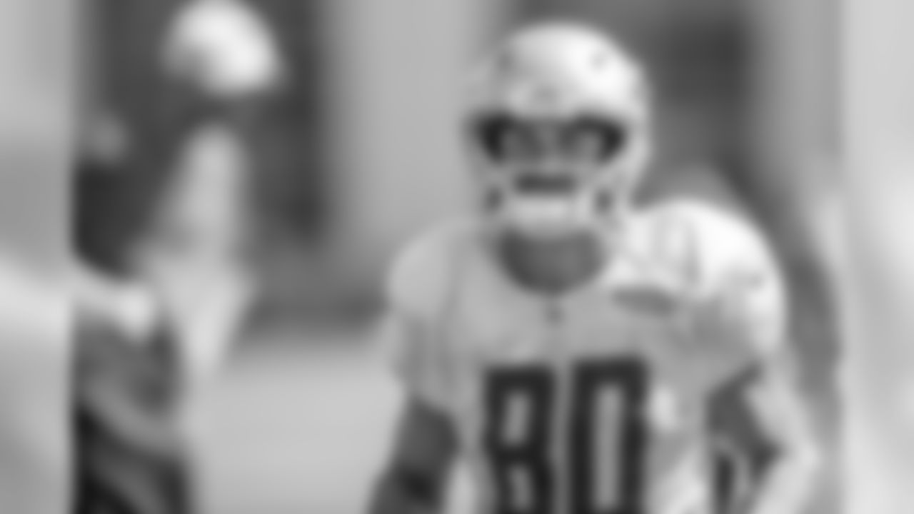 Detroit Lions wide receiver Danny Amendola (80) during Day five of Detroit Lions Training Camp presented by Rocket Mortgage on Tuesday, July 30, 2019 in Allen Park, Mich.