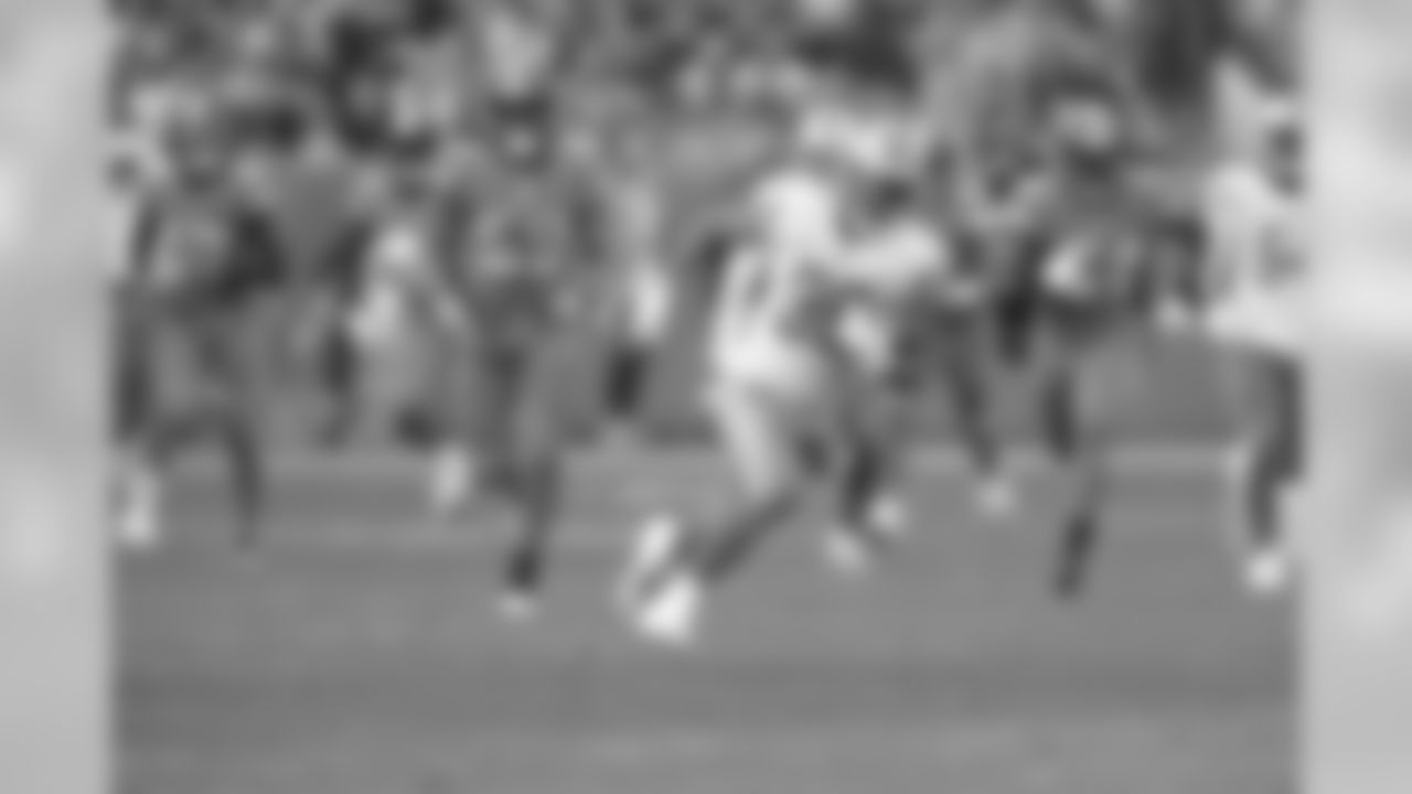Detroit Lions cornerback Jamal Agnew (39) returns a punt for a touchdown during a NFL football game against the Denver Broncos Sunday, Dec. 22, 2019 in Denver. (Detroit Lions via AP).