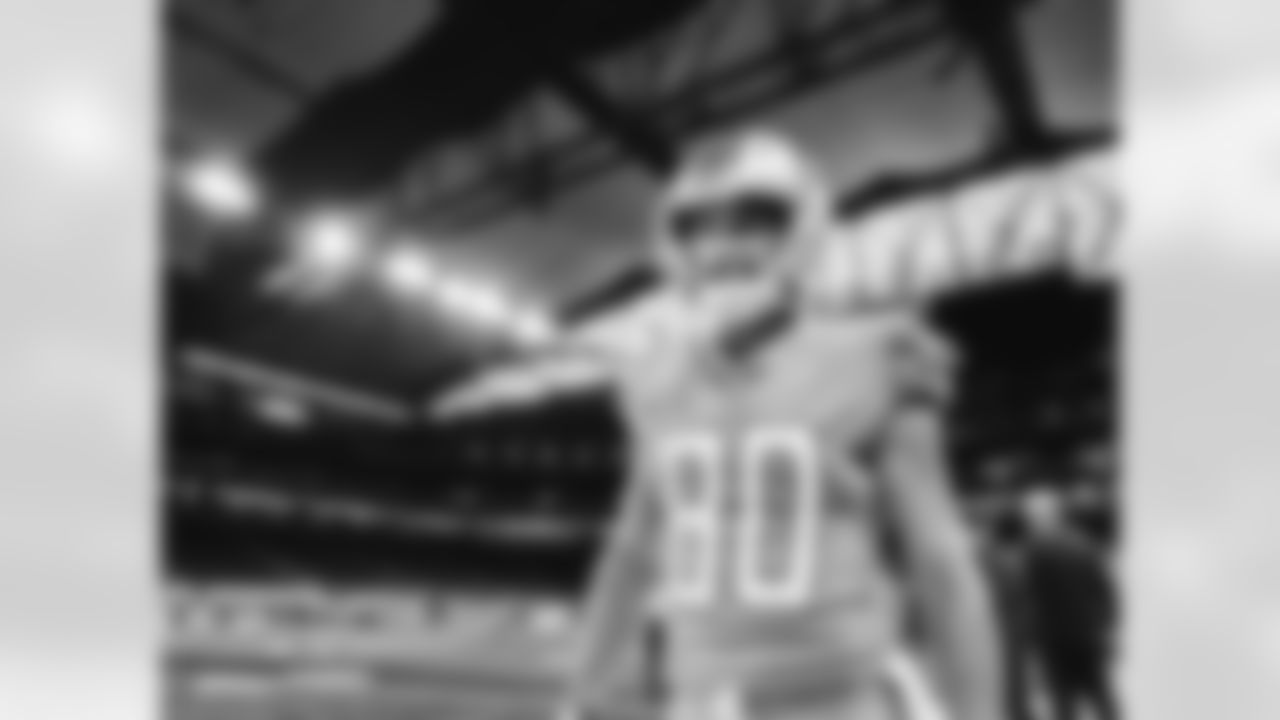 Detroit Lions wide receiver Danny Amendola (80) before an NFL football game against the Tampa Bay Buccaneers on Saturday, Dec. 26, 2020 in Detroit, MI. (Detroit Lions via AP).