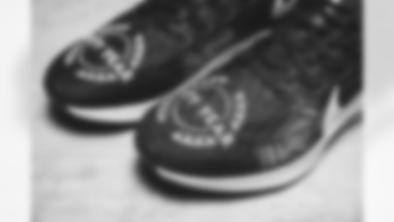 Detroit Lions quarterbacks coach Sean Ryan owns these shoes. My Cause My Cleats. (Detroit Lions via AP).