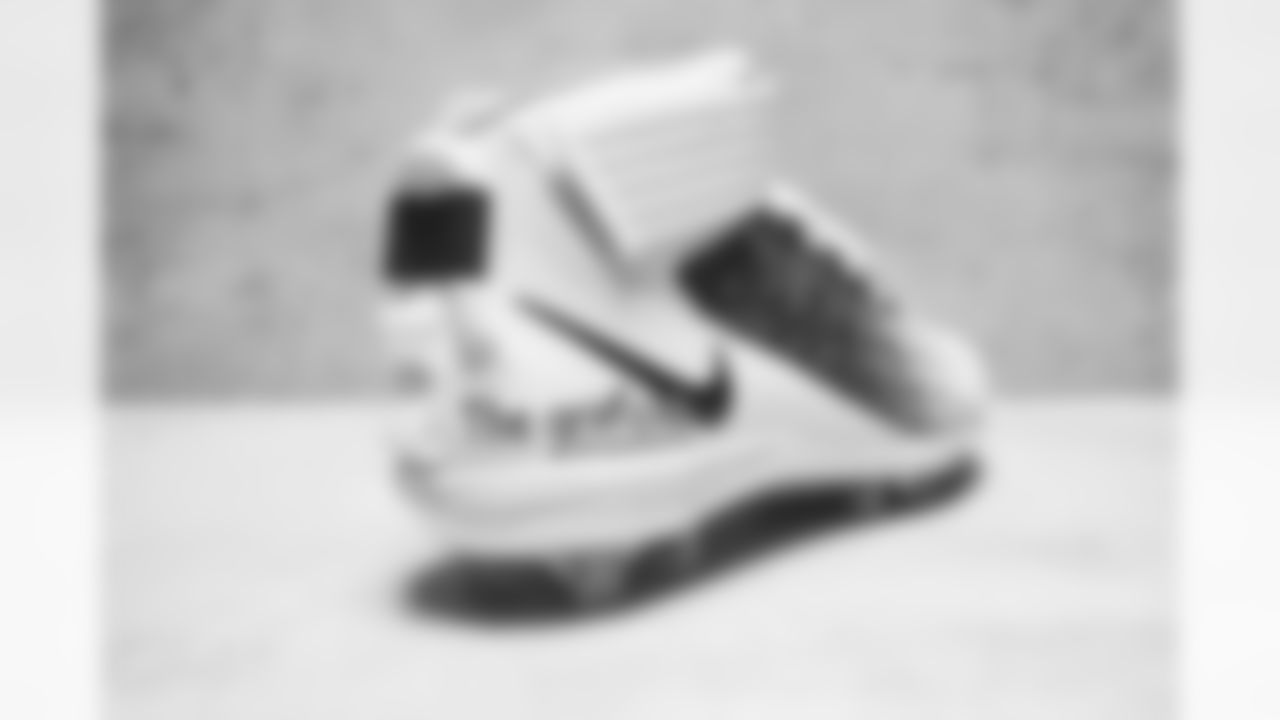 Detroit Lions offensive lineman Frank Ragnow (77) owns these shoes. My Cause My Cleats. (Detroit Lions via AP).
