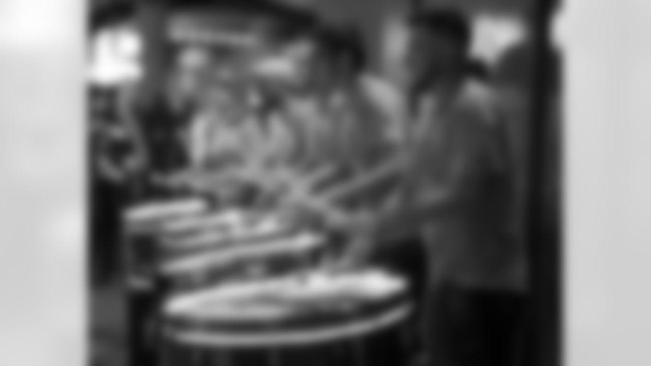 Detroit Lions drumline performs at a NFL football game against the New York Jets on Monday, Sept. 10, 2018 in Detroit. (Detroit Lions via AP).
