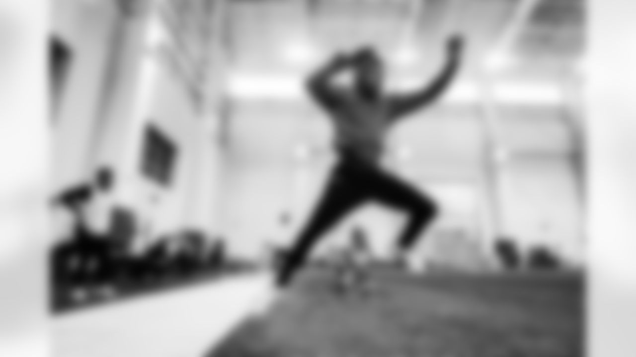 Detroit Lions cornerback AJ Parker (41) during a morning workout at the Lions training facility in Allen Park, MI on April 21, 2022. (Jeff Nguyen/Detroit Lions)