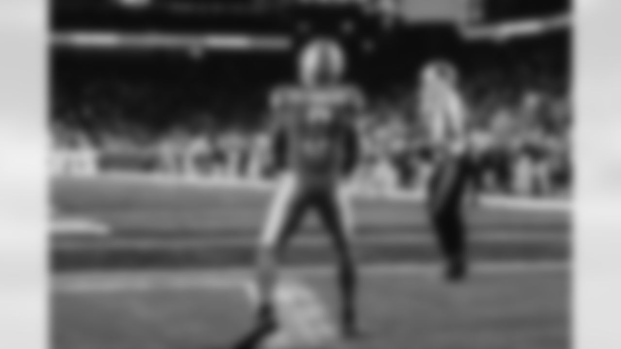 Detroit Lions wide receiver Josh Reynolds (8) celebrates after a touchdown during a NFL game against the Carolina Panthers on Sunday, Oct. 8, 2023 in Detroit, MI. (Jeff Nguyen/Detroit Lions)