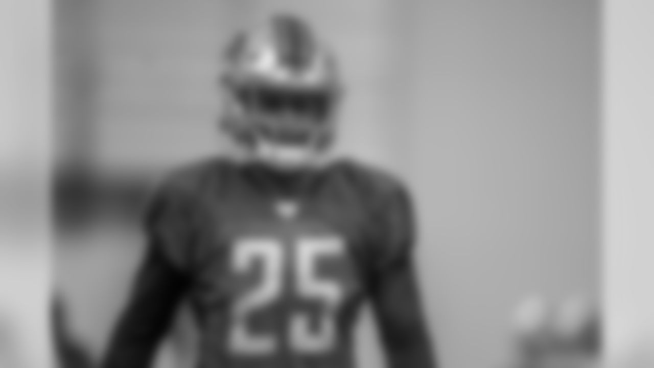 Detroit Lions safety Will Harris (25) during practice at the Detroit Lions training facility Thursday, Oct. 31, 2019 in Allen Park, Mich. (Detroit Lions via AP)