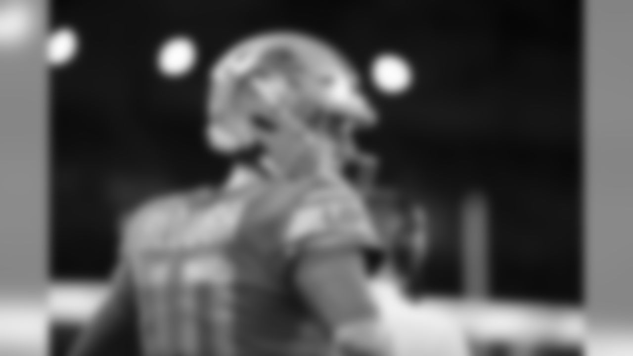 Detroit Lions quarterback David Blough (10) during a NFL football game against the Tampa Bay Buccaneers Sunday, Dec. 15, 2019 in Detroit. (Detroit Lions via AP).