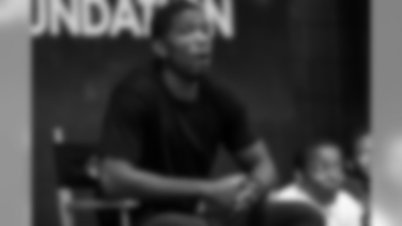 Rashaan Melvin visits the Boys and Girls Club Monday, Sept. 16, 2019 in Detroit.