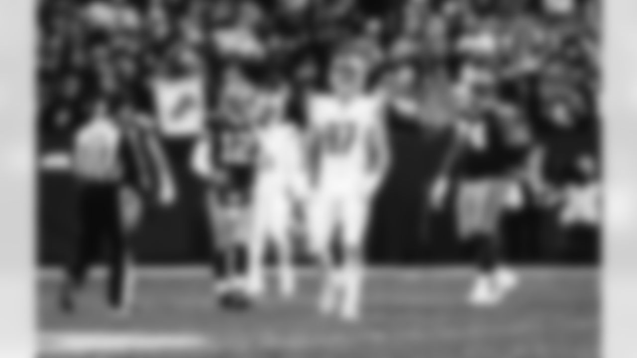 Detroit Lions defensive lineman Aidan Hutchinson (97) celebrates after his second sack of the night during a NFL football game against the Green Bay Packers on Sunday, January 8, 2023 in Green Bay, WI. (Jeff Nguyen/Detroit Lions).