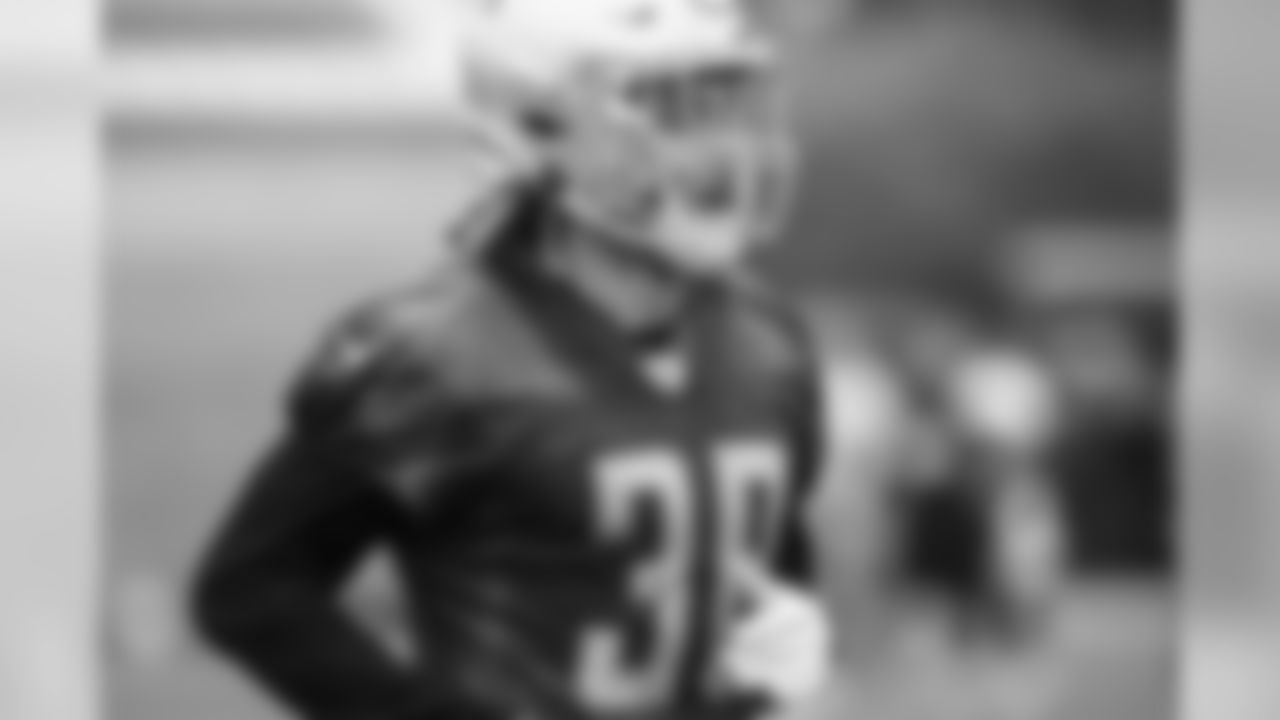 Detroit Lions corner back Mike Ford (38) during Day 4 of OTAs on Wednesday, May 29, 2019 in Allen Park, Mich. (Detroit Lions via AP)