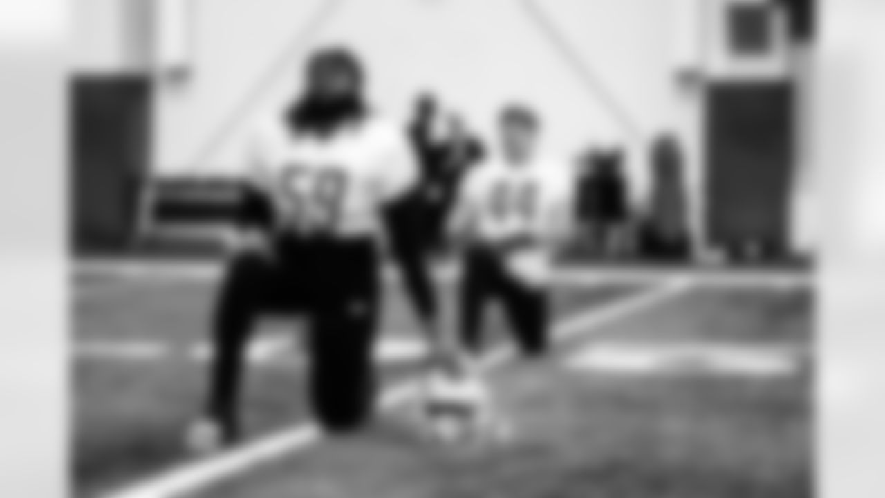 Detroit Lions linebacker Malcolm Rodriguez (44) during practice at the Lions Training Facility in Allen Park, MI on November 4, 2022. (Jeff Nguyen/Detroit Lions)
