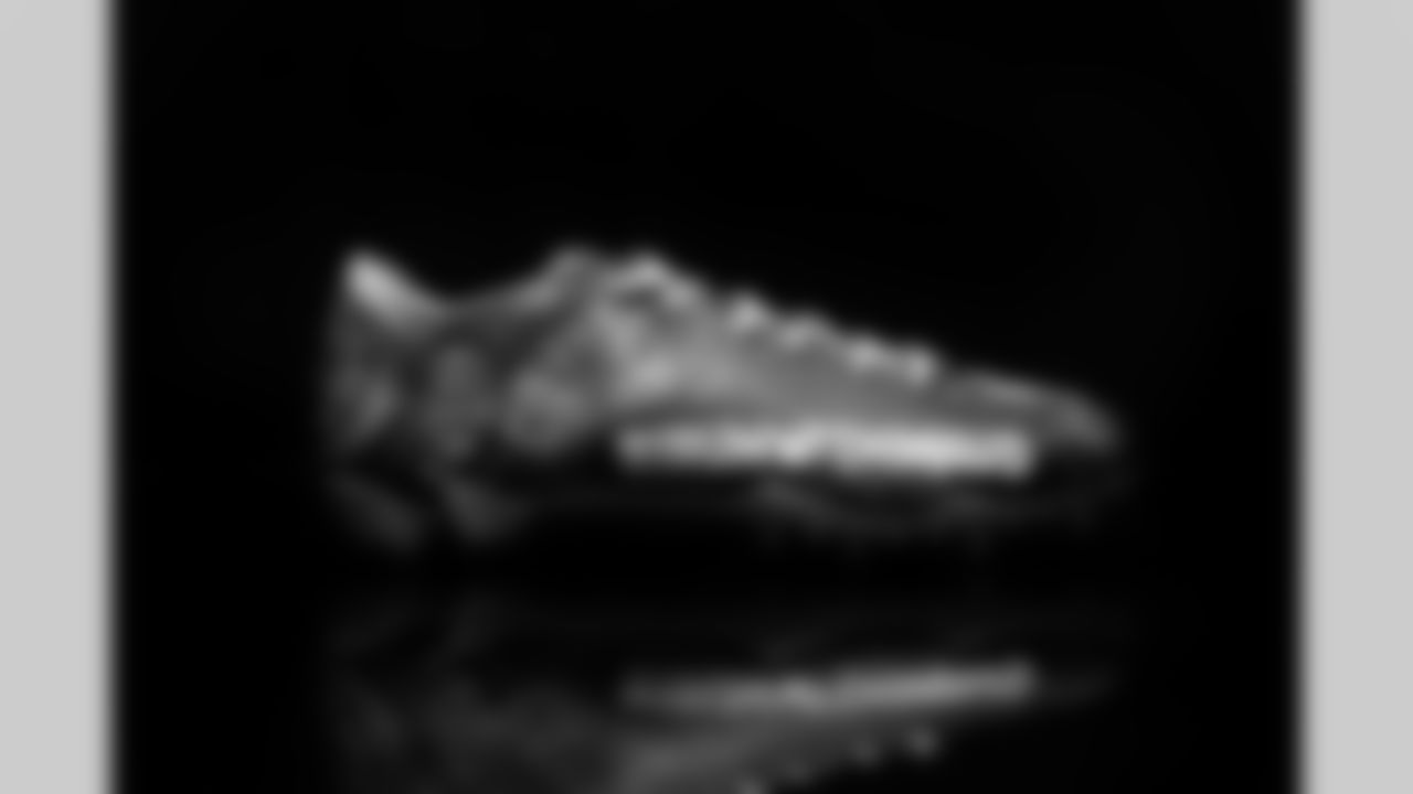 Cleats belonging to Detroit Lions safety Tracy Walker (21) for the My Cause My Cleats initiative, shot in Allen Park MI on November 19, 2021. (Jeff Nguyen/Detroit Lions)