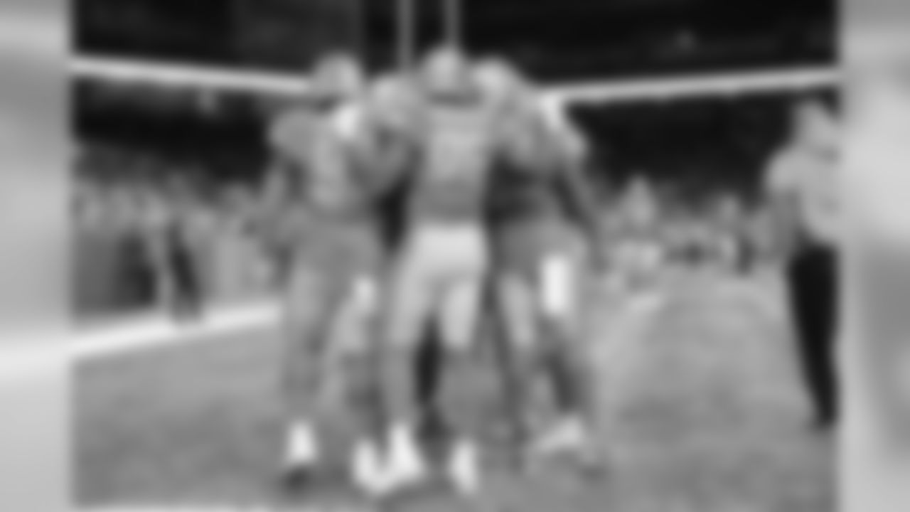 Detroit Lions defensive linemen during a NFL football game against the New York Giants Sunday, Oct. 27, 2019 in Detroit. (Detroit Lions via AP).