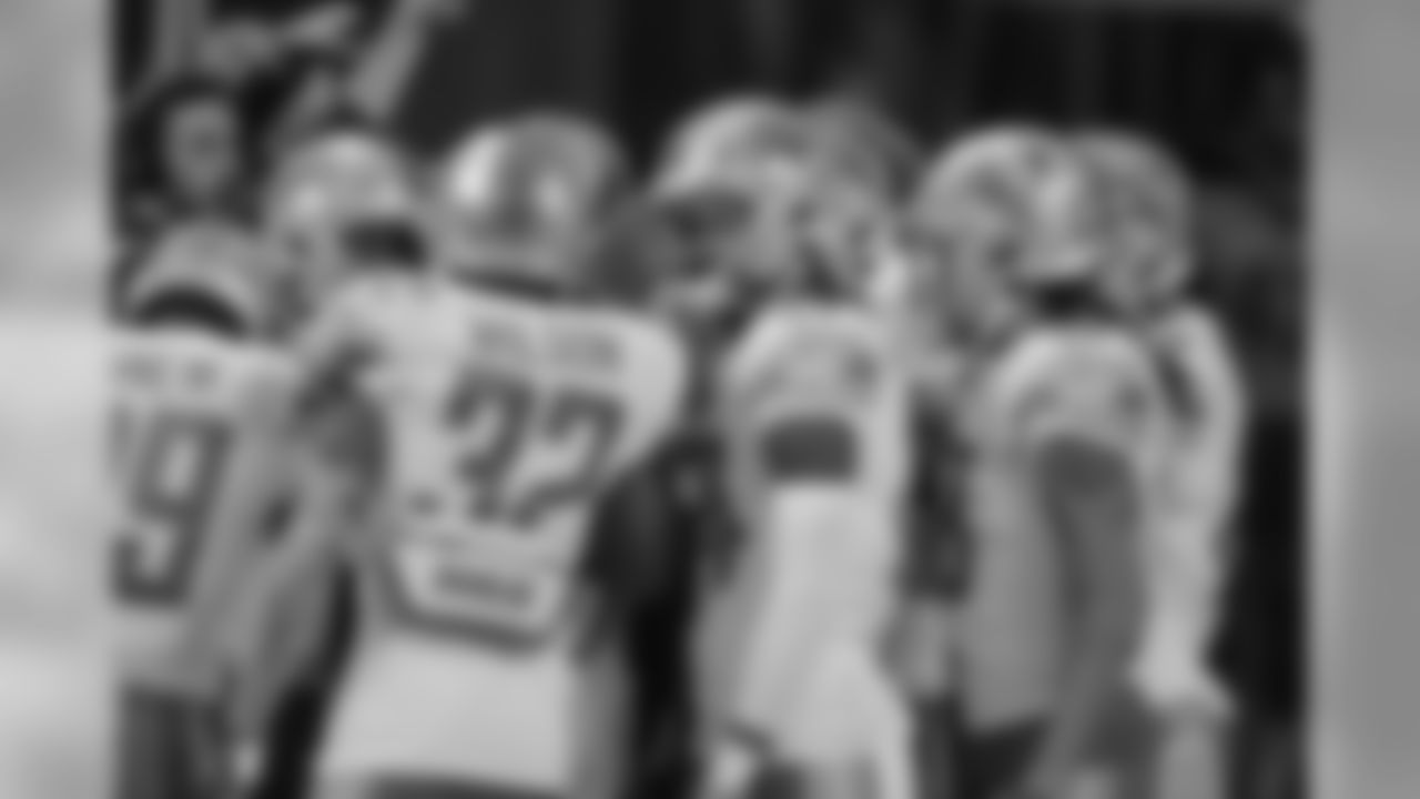 Detroit Lions defensive backs before a NFL football game against the Dallas Cowboys Sunday, Nov. 17, 2019 in Detroit. (Detroit Lions via AP).