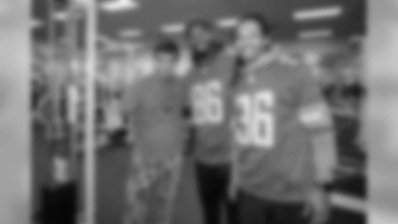 Detroit Lions tight end Jerome Cunningham (86) and Detroit Lions cornerback Andre Chachere (36) at a Macomb Special Olympics event on Wednesday, May 8, 2019 at Macomb Community College in Warren, Mich. (Detroit Lions via AP)