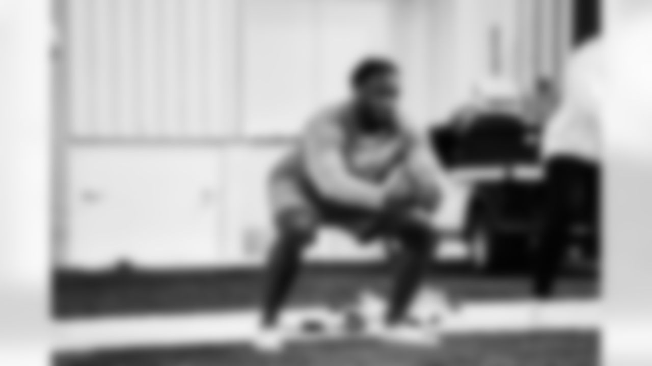 Detroit Lions defensive end Levi Onwuzurike (75) during a morning workout at the Lions training facility in Allen Park, MI on April 21, 2022. (Jeff Nguyen/Detroit Lions)