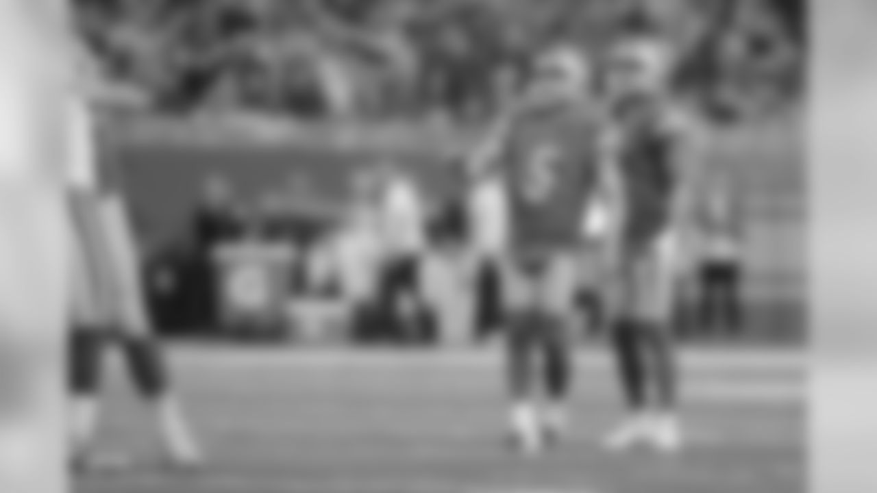 Detroit Lions kicker Matt Prater (5) during a NFL football game against the Green Bay Packers Sunday, Dec. 29, 2019 in Detroit. (Detroit Lions via AP).
