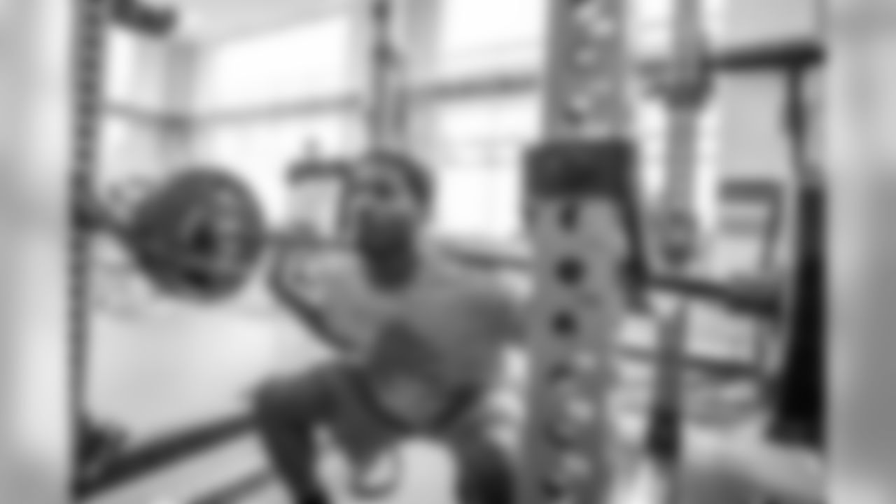 Detroit Lions defensive back Tracy Walker during the voluntary offseason workout program at the Detroit Lions training facility on Tuesday, April 16, 2019 in Allen Park, Mich. (Detroit Lions via AP)