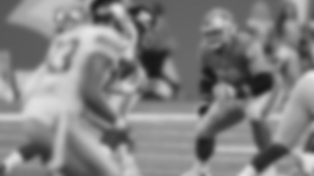 Detroit Lions guard Joe Dahl (66) during a NFL football game against the New York Giants on Friday, Aug. 17, 2018 in Detroit. (Detroit Lions via AP).
