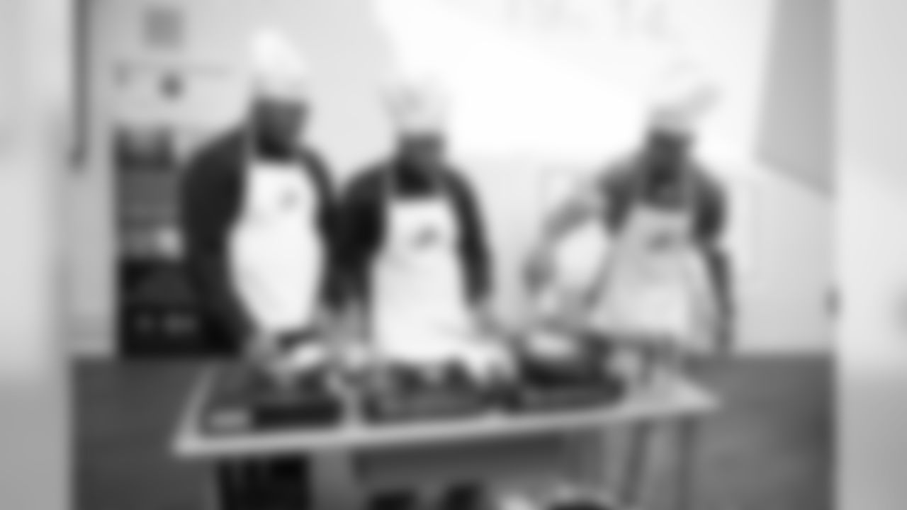 Detroit Lions cornerback Rashaan Melvin (29) during the 3rd annual Detroit Lions Cooking competition at Breithaupt Career and Technical Center Tuesday, Oct. 19, 2019 in Detroit.