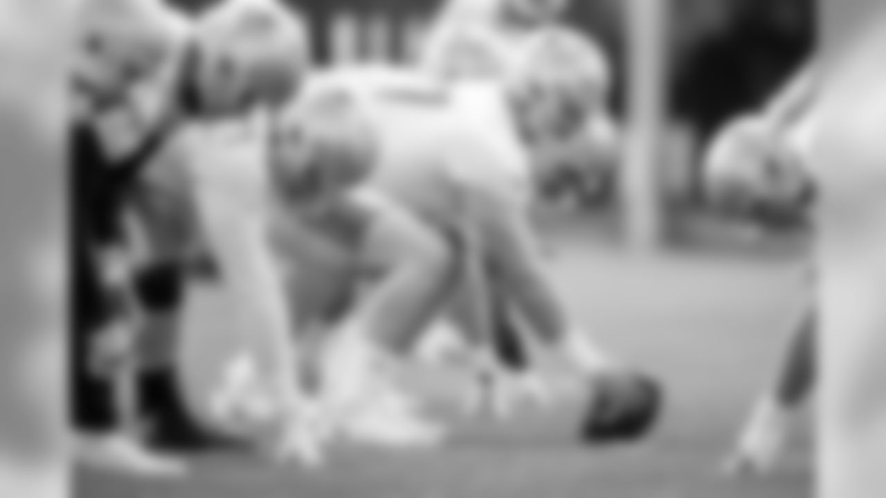 Detroit Lions offensive lineman Frank Ragnow (77) during Day 1 of OTAs on Monday, May 20, 2019 in Allen Park, Mich. (Detroit Lions via AP)