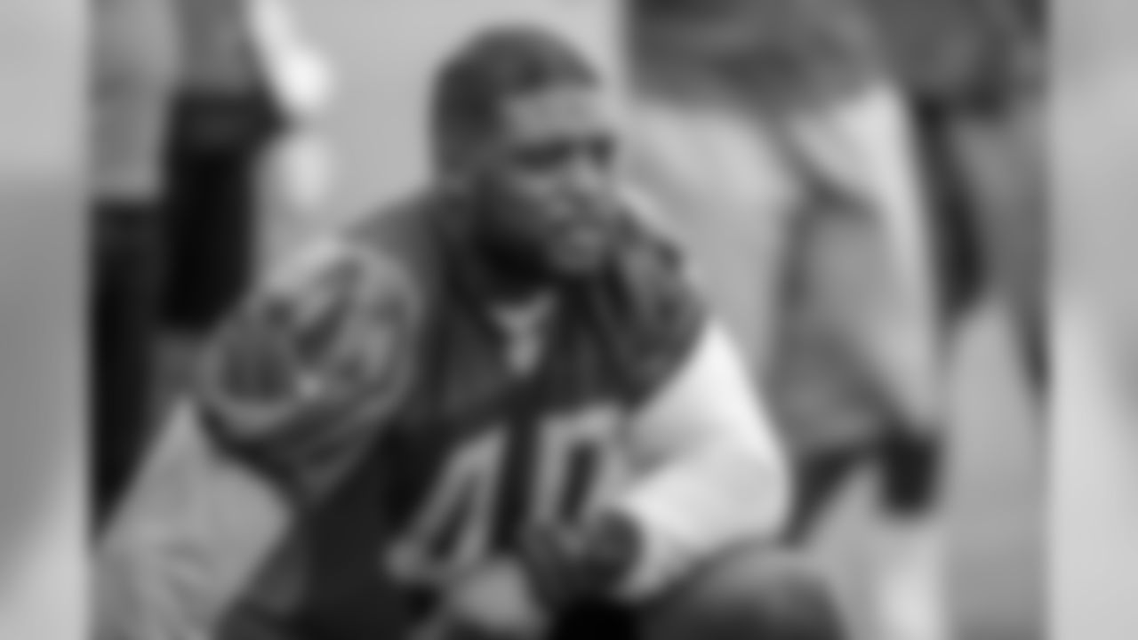 Detroit Lions linebacker Jarrad Davis (40) during Day 2 of minicamp on Wednesday, June 5, 2019 in Allen Park, Mich. (Detroit Lions via AP)