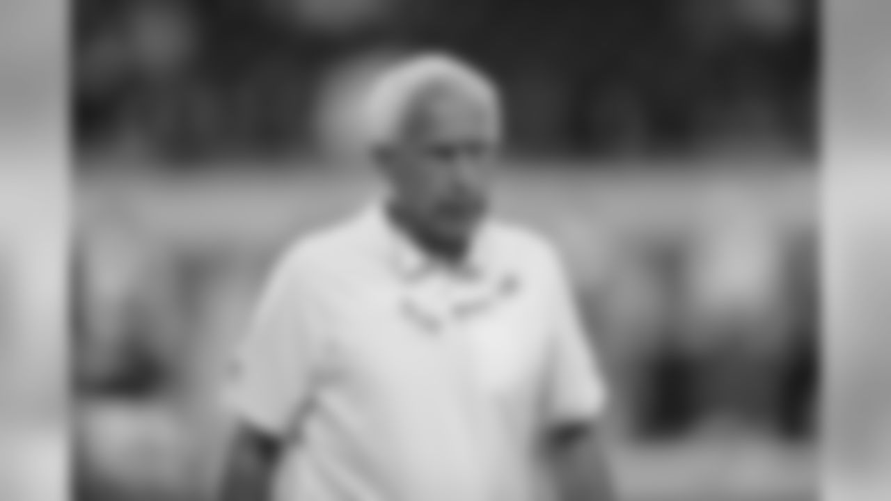 Detroit Lions defensive coordinator Paul Pasqualoni before a NFL football game against the Buffalo Bills on Friday, Aug. 23, 2019 in Detroit. (Detroit Lions via AP).
