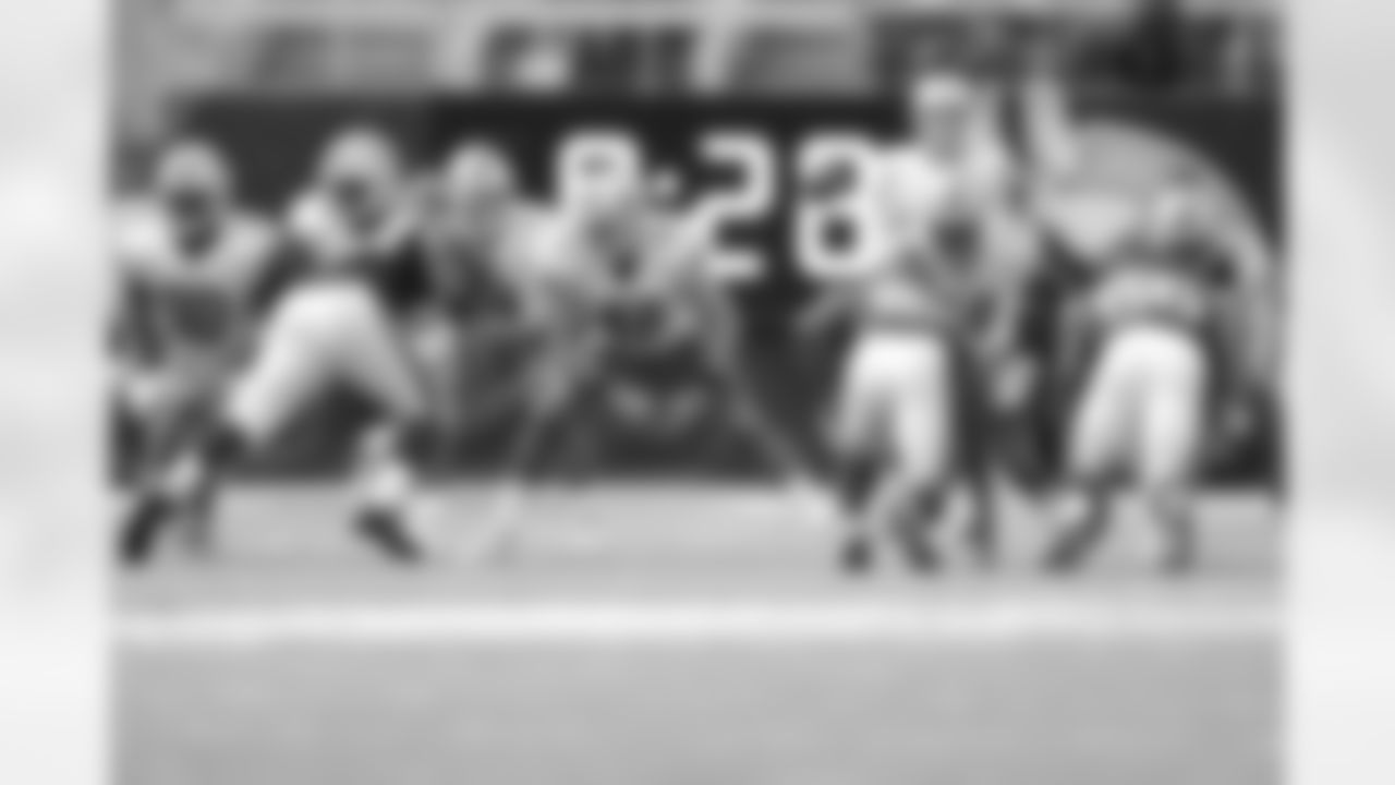 Detroit Lions long snapper Don Muhlbach (48) on special teams during a NFL football game against the Minnesota Vikings on Sunday Oct. 1, 2017 in Minneapolis. (Detroit Lions via AP).